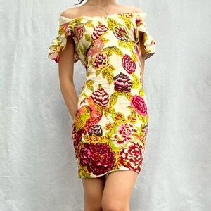 1960s Vintage Floral party dress